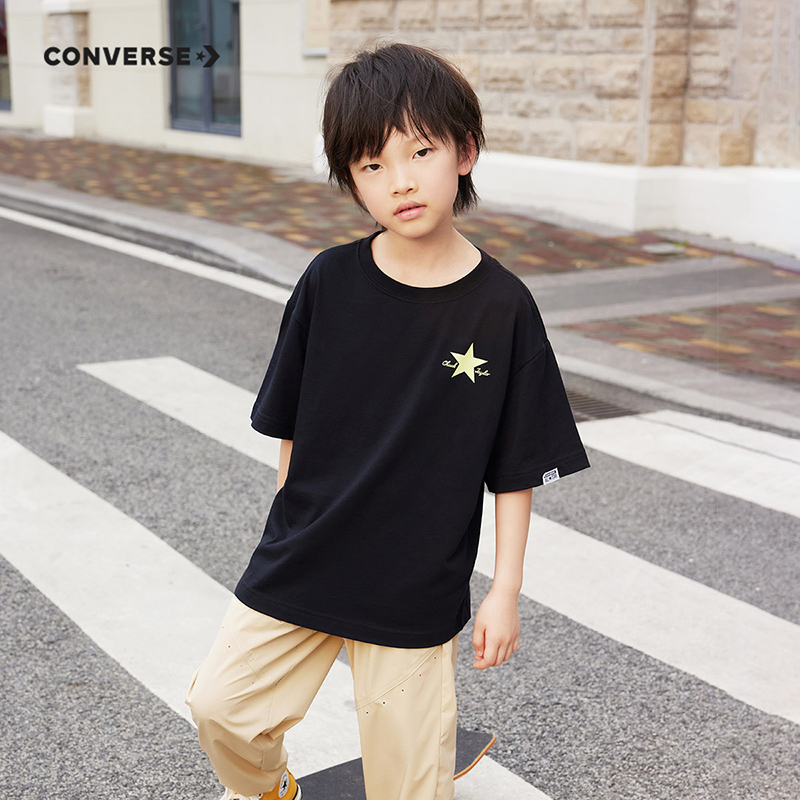 Детская футболка Converse Logo Tee (черная) — фото 3