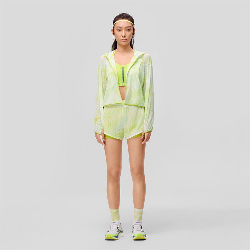Saucony Sports Shorts Women’s Yellow Green Blended Combo