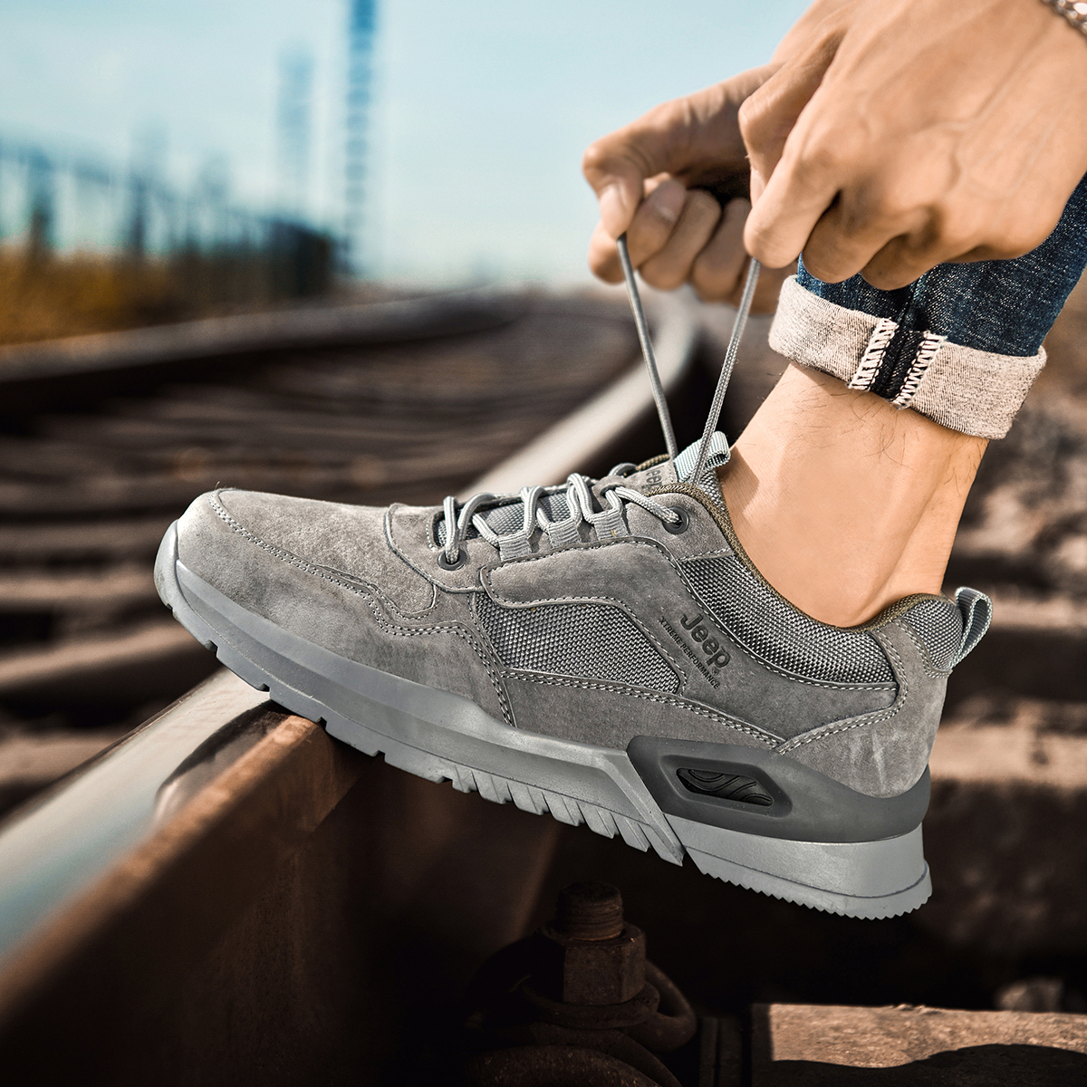 Jeep Low top Outdoor Shoes Men's Gray