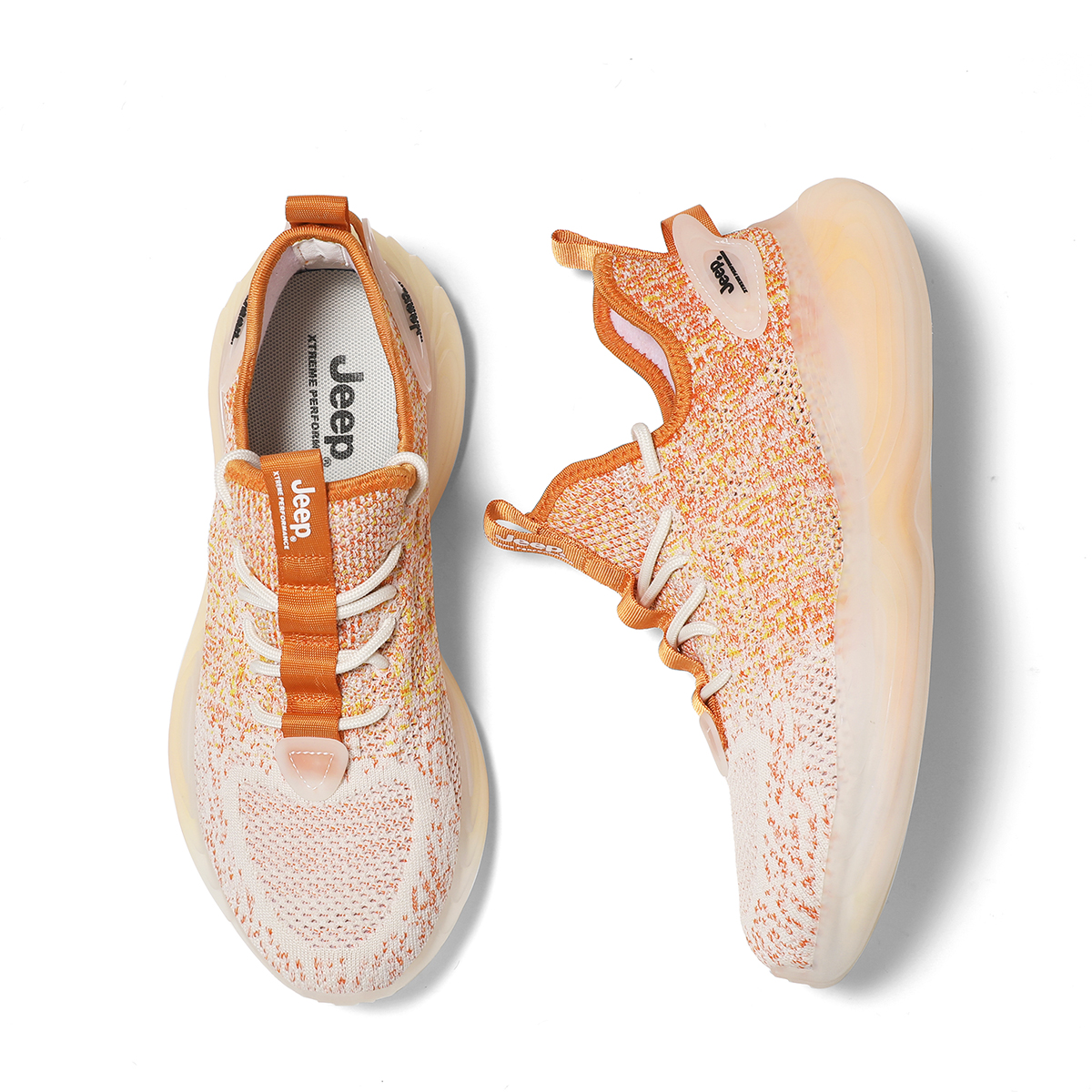 Jeep Cushioning Slip Resistant Abrasion Resistant Low top Running Shoes Men’s Orange