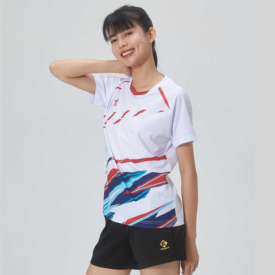 KUMPOO Badminton Jersey Women’s White