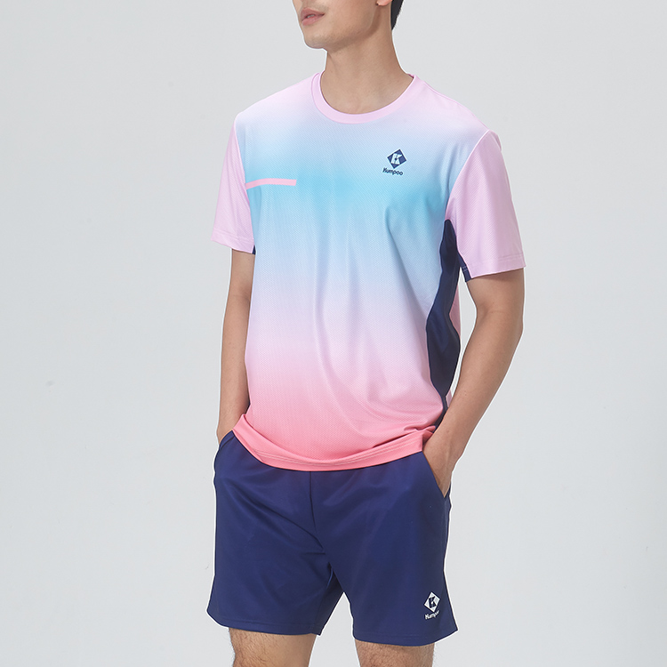 KUMPOO Badminton Jersey Men’s Light Rose Red