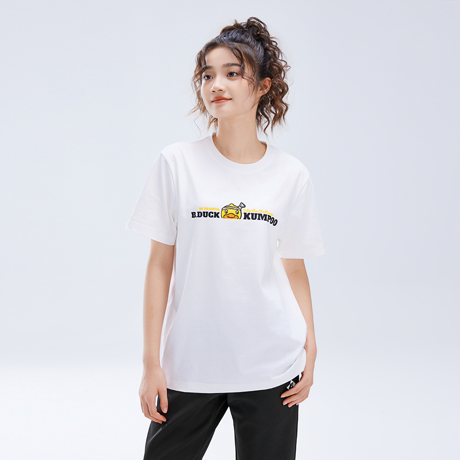 KUMPOO Badminton Jersey Unisex White