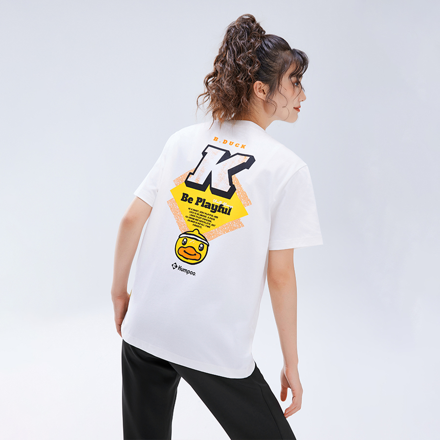 KUMPOO Badminton Jersey Unisex White