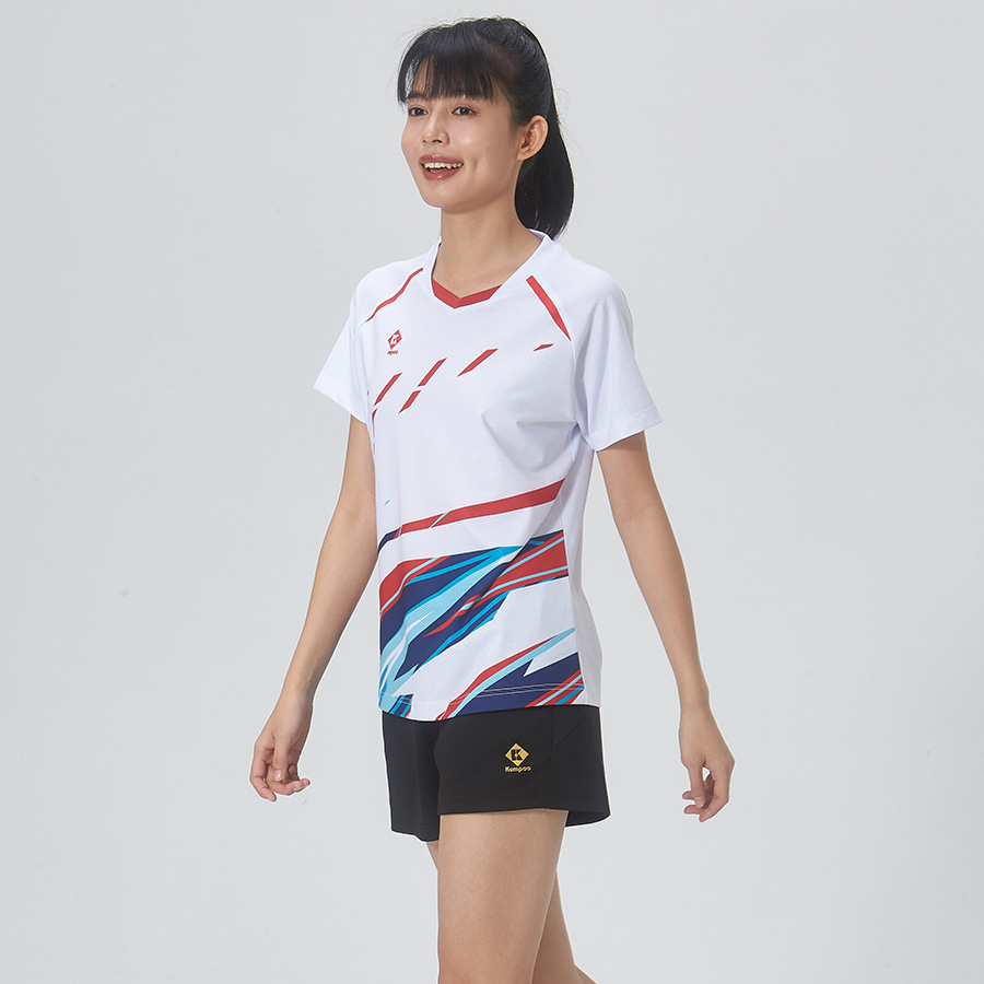 KUMPOO Badminton Jersey Women’s White