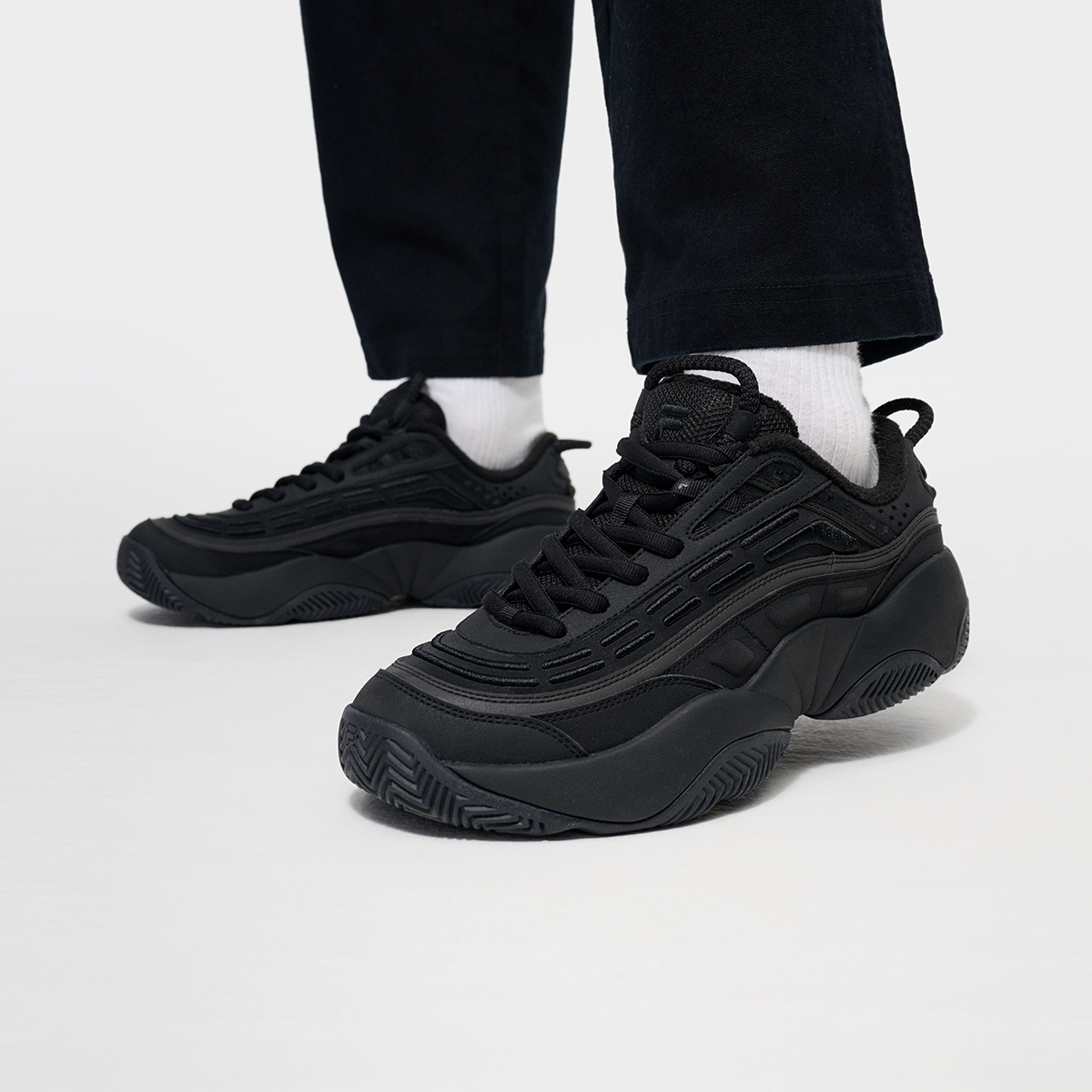 FILA FUSION Low top Vintage Basketball Shoes Men’s Black