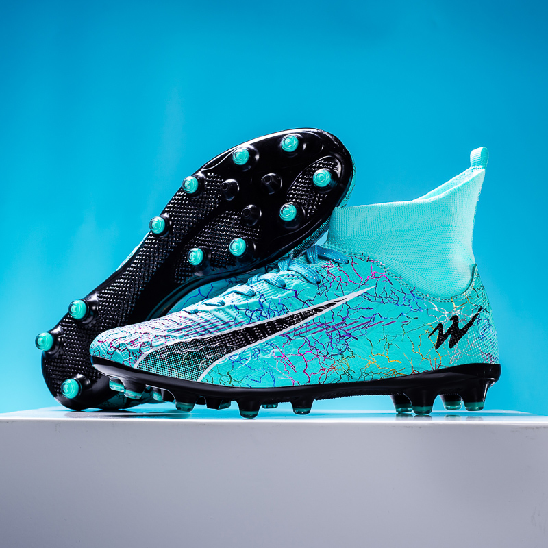 DOUBLE STAR 88 Cushioning Slip Resistant Cushioning Slip Resistant Soccer Shoes Unisex Aqua