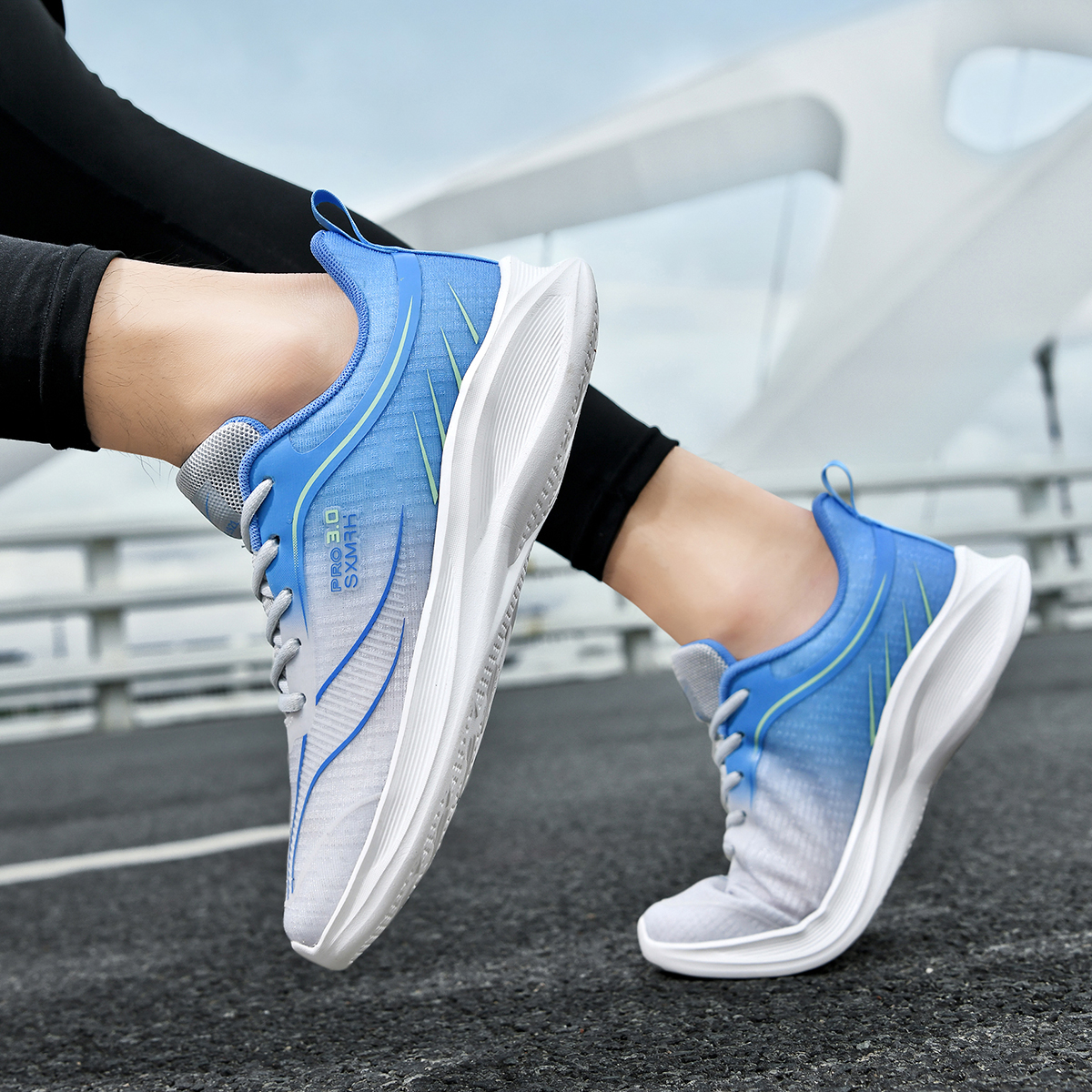 DOUBLE STAR 88 Breathable Lightweight Breathable And Lightweight Low top Running Shoes Men’s White Blue