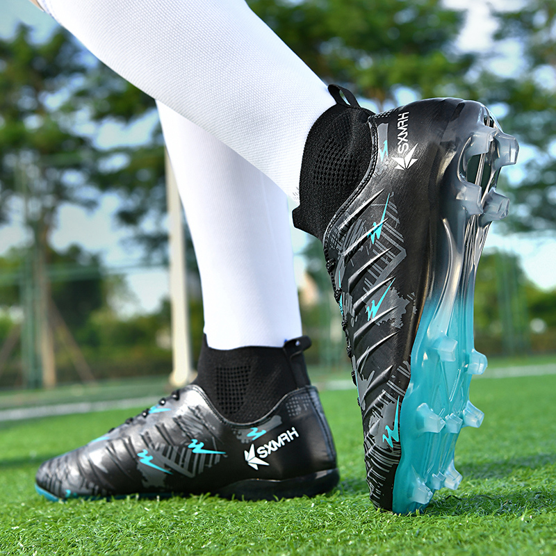 DOUBLE STAR 88 Fashion Trend Slip Resistant Lightweight Non slip Lightweight Soccer Shoes Unisex Black