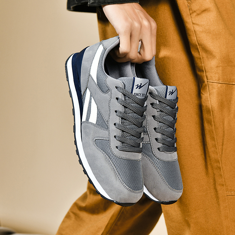 DOUBLE STAR 88 Slip Resistant Cushioning Slip Resistant Cushioning Low top Running Shoes Men’s Gray