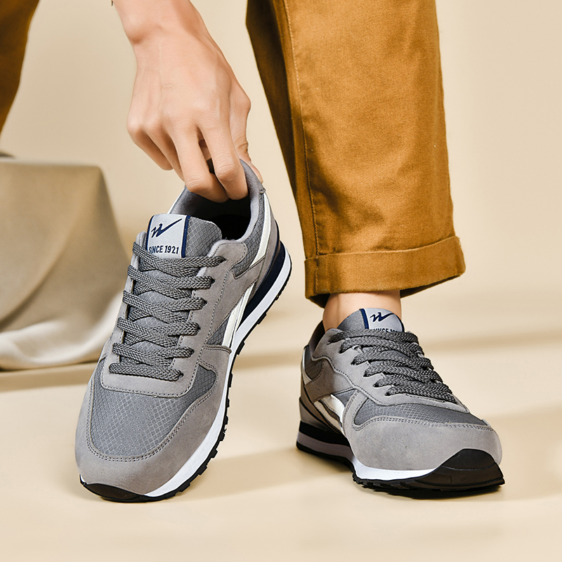 DOUBLE STAR 88 Slip Resistant Cushioning Slip Resistant Cushioning Low top Running Shoes Men’s Gray