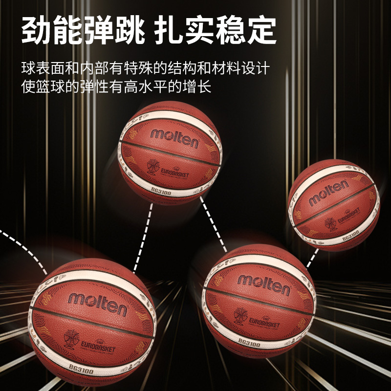 Molten Pu Basketball Brown Size 7 Competition Unisex China Mainland Version