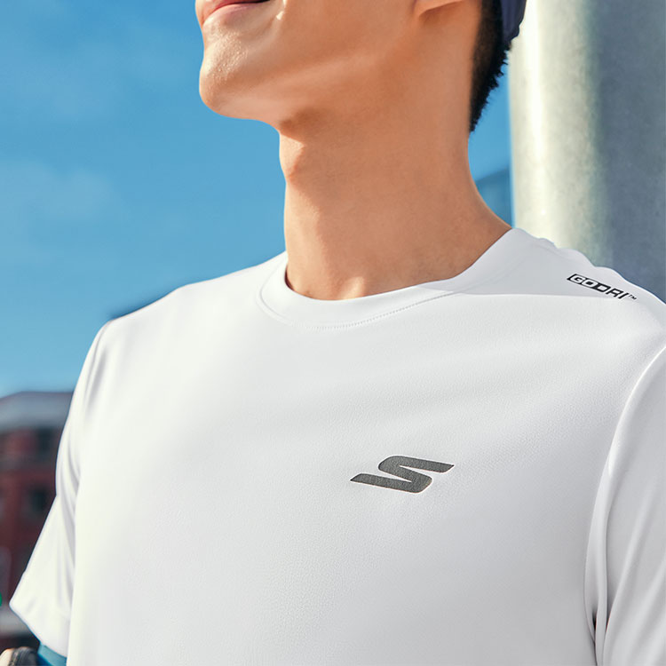 Skechers Comfortable Technology Collection T Shirt Men’s Bright White