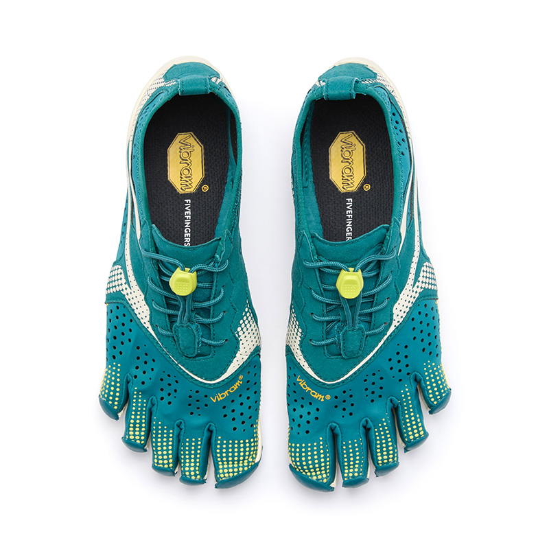 Vibram V RUN Abrasion Resistant, Breathable, Lightweight Low top Training Shoes Women’s Dark Lake Blue Ivory White