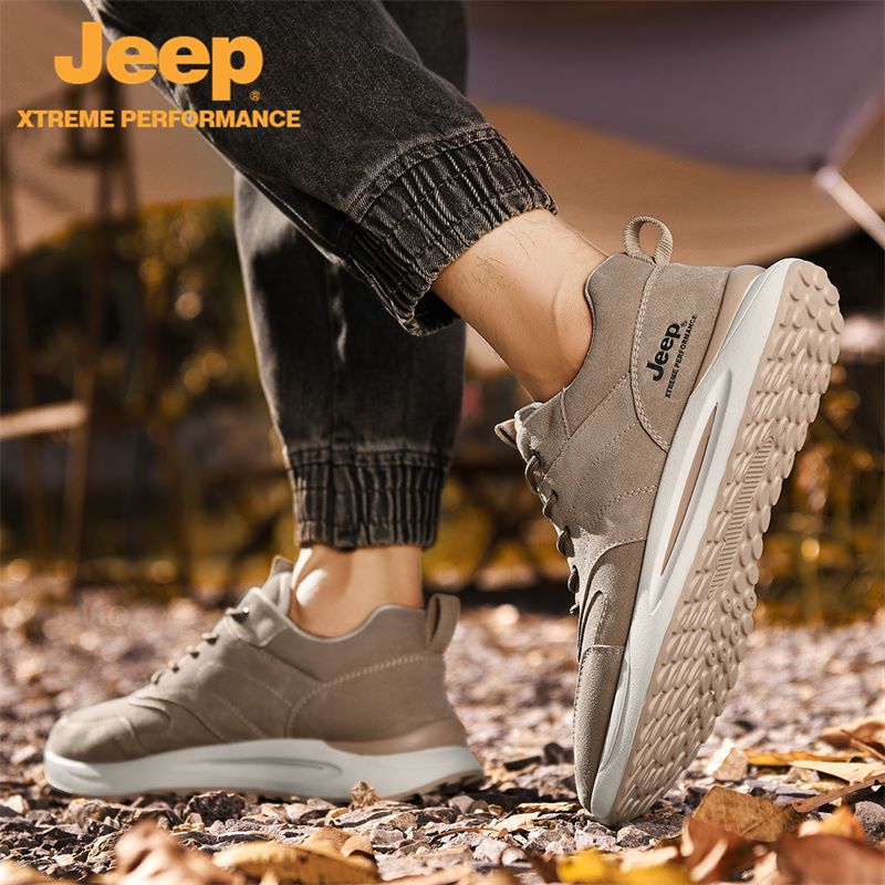 Jeep Suede, Textile Abrasion Resistant Breathable Low top Outdoor Mountaineering Hiking Shoes Men’s