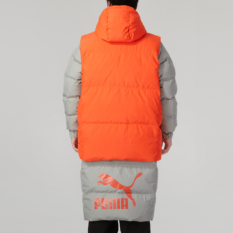 Мужская куртка PUMA PADDED VEST Layer Down (серая) — фото 7