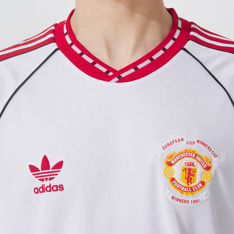 Мужская футболка adidas originals Manchester United (белая) — фото 5