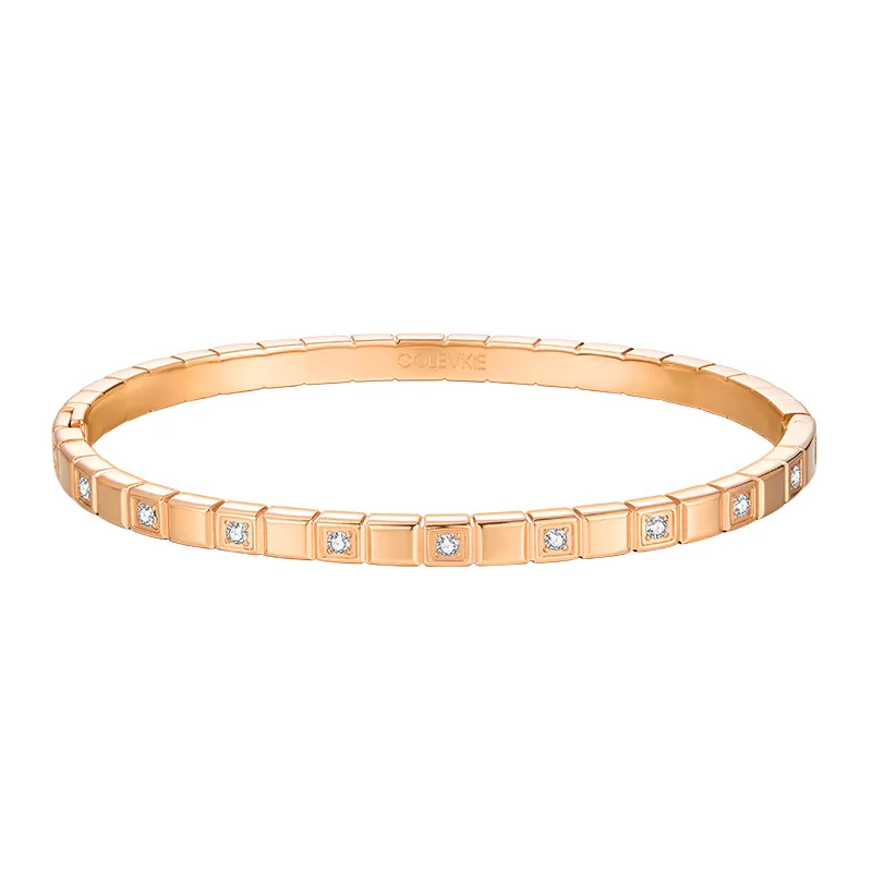 ColevKie Стальные браслеты женские розовое золото