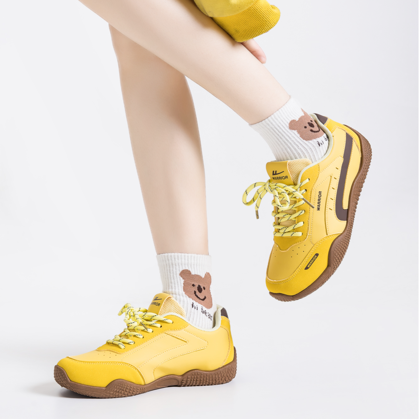 Warrior Abrasion Resistant Slip Resistant Abrasion Resistant Slip Resistant Low top Casual Shoes Women's Yellow Brown