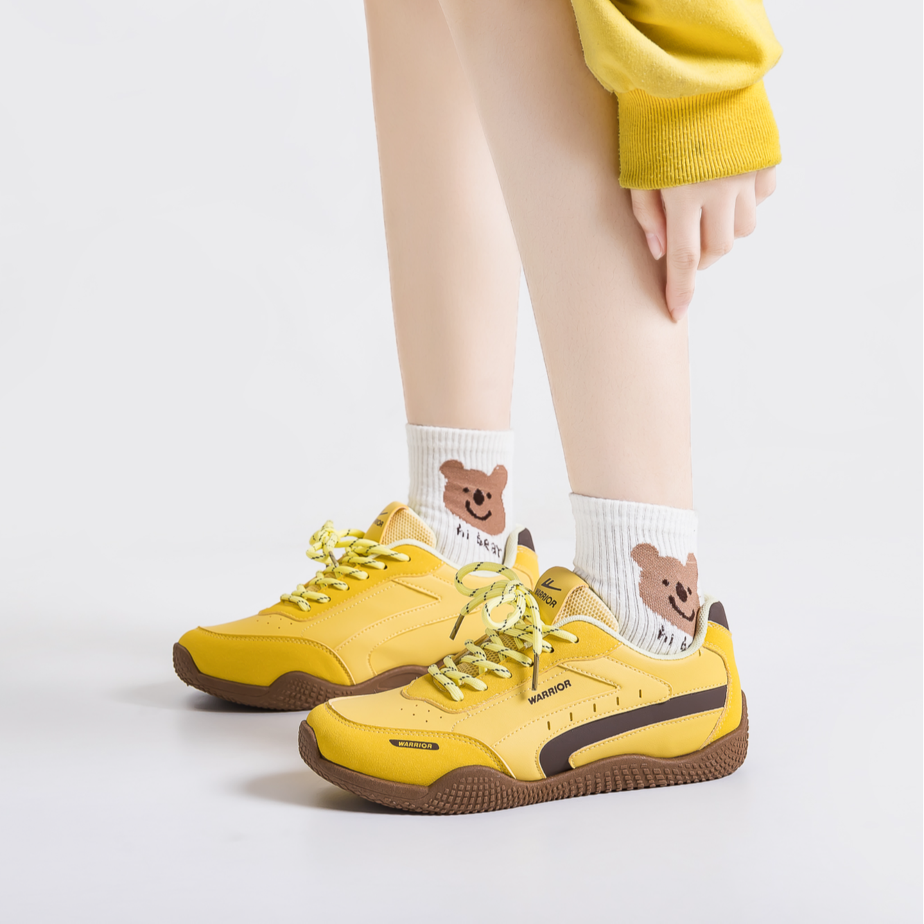 Warrior Abrasion Resistant Slip Resistant Abrasion Resistant Slip Resistant Low top Casual Shoes Women's Yellow Brown