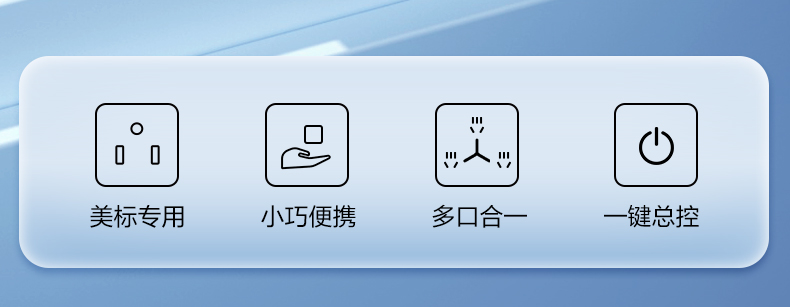 【香港直邮】 BULL 公牛 M10AW美标专用旅行转换器白色1件 境外适用