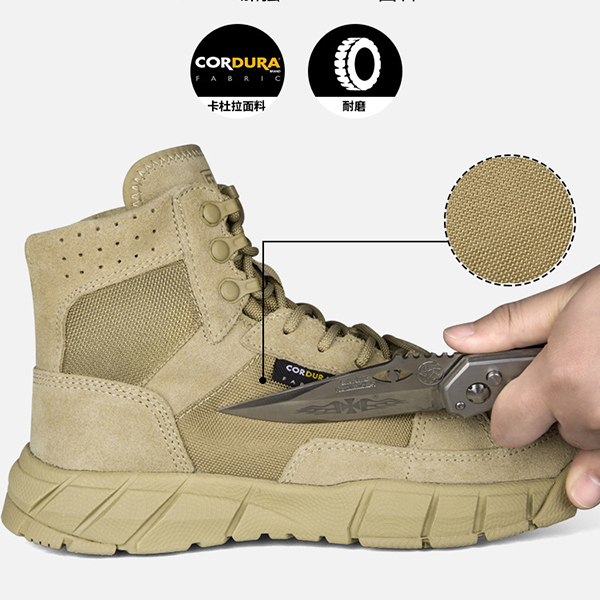 FFREE SOLDIER Abrasion Resistant Slip Resistant Mid top Outdoor Shoes Men’s Black