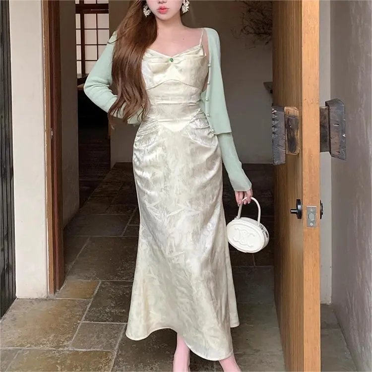 BETTER BING SS24 Slip Dresses Women's Champagne Gold