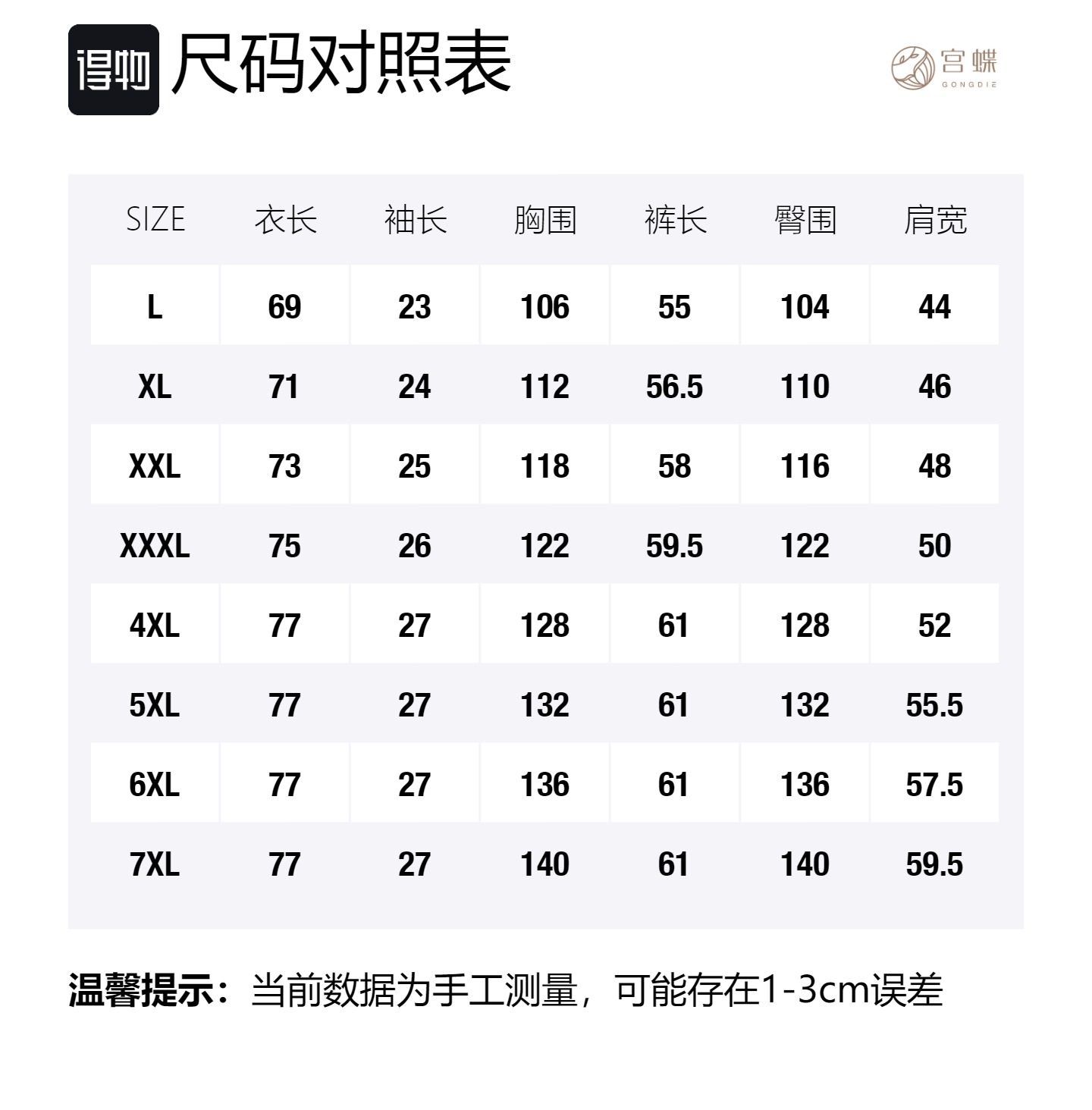 Size Table