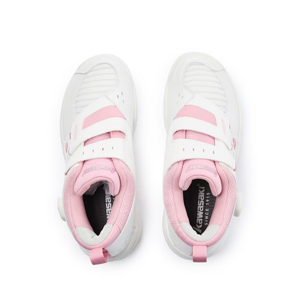 Kawasaki Glory Series Rubber Slip Resistant Low top Badminton Shoes Unisex Pink White