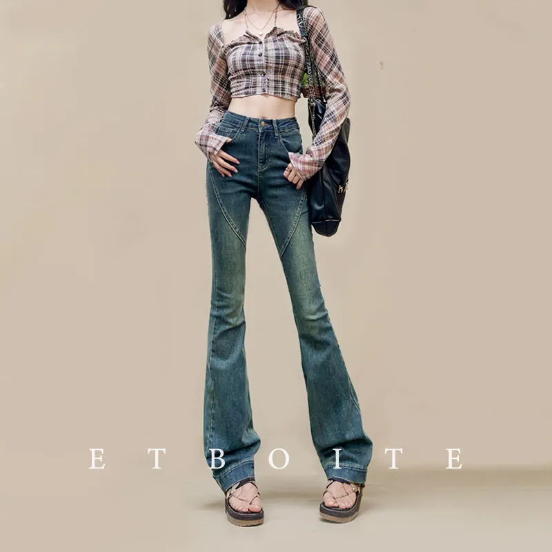 FAWENXIANGZI Jeans Women's Nostalgic Blue