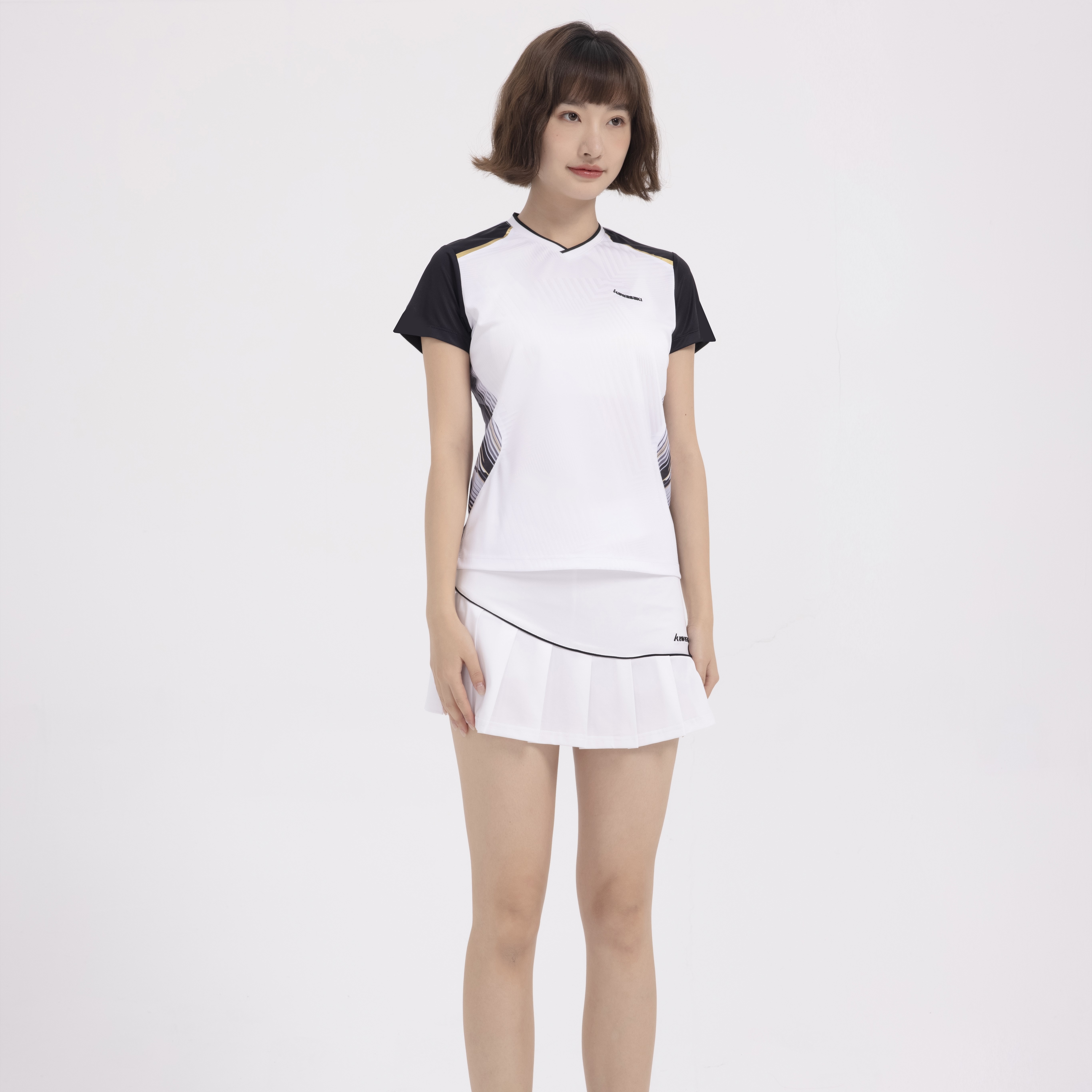 Kawasaki Badminton Jersey Women’s White Gold