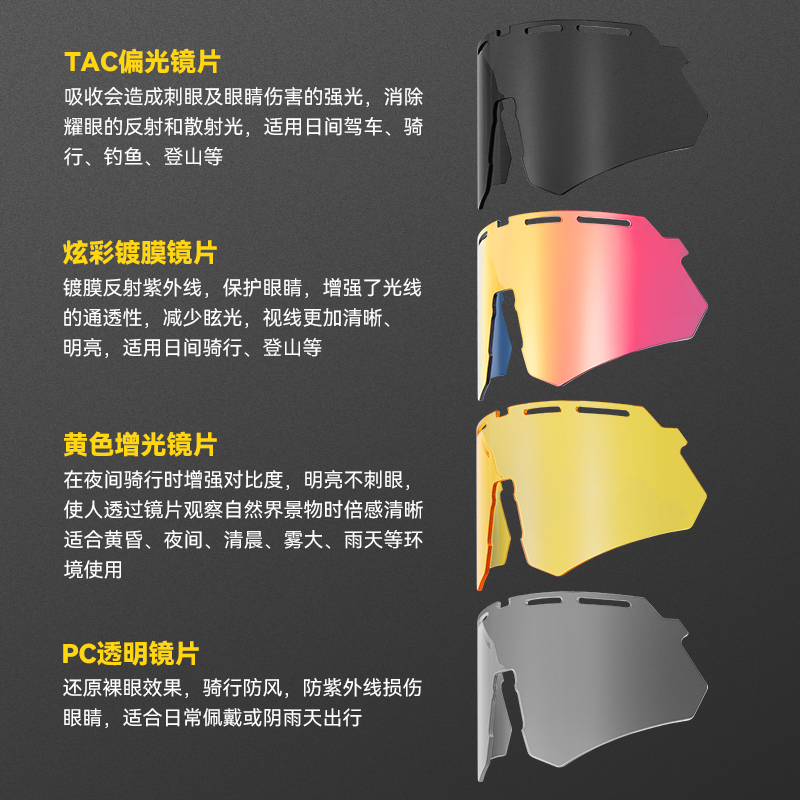 ROCKBROS Everyday Unisex Windproof, Dust Resistant, UV Protection Cycling Glass