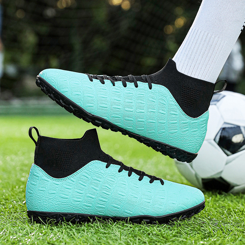 SHUANGDING TF Turf Artificial Turf Synthetic Leather Slip Resistant Slip Resistant Soccer Shoes Unisex