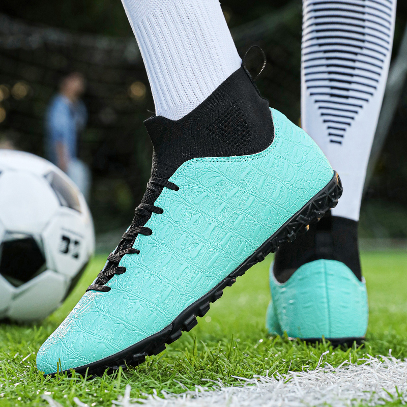 SHUANGDING TF Turf Artificial Turf Synthetic Leather Slip Resistant Slip Resistant Soccer Shoes Unisex