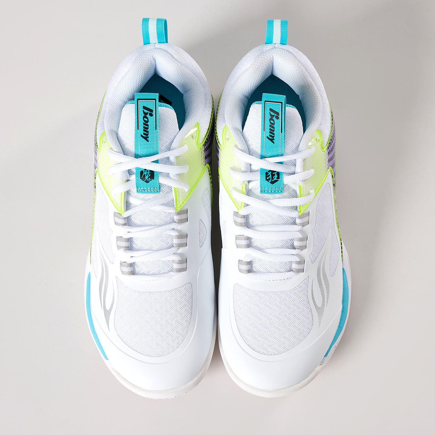 BONNY Cushioning Slip Resistant Abrasion Resistant Low top Badminton Shoes Unisex White