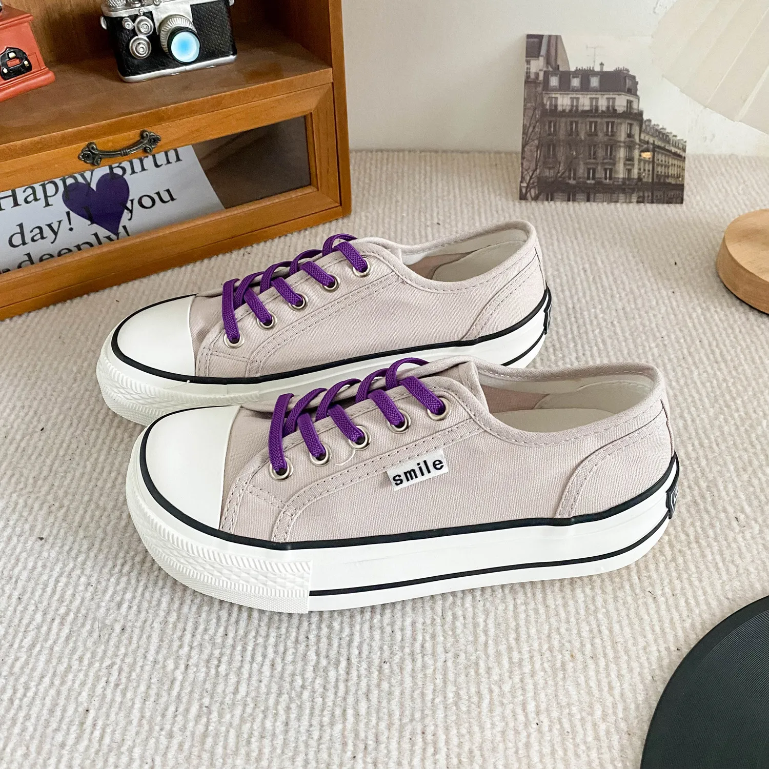 JimiXiong Low Top Canvas Shoes Women's