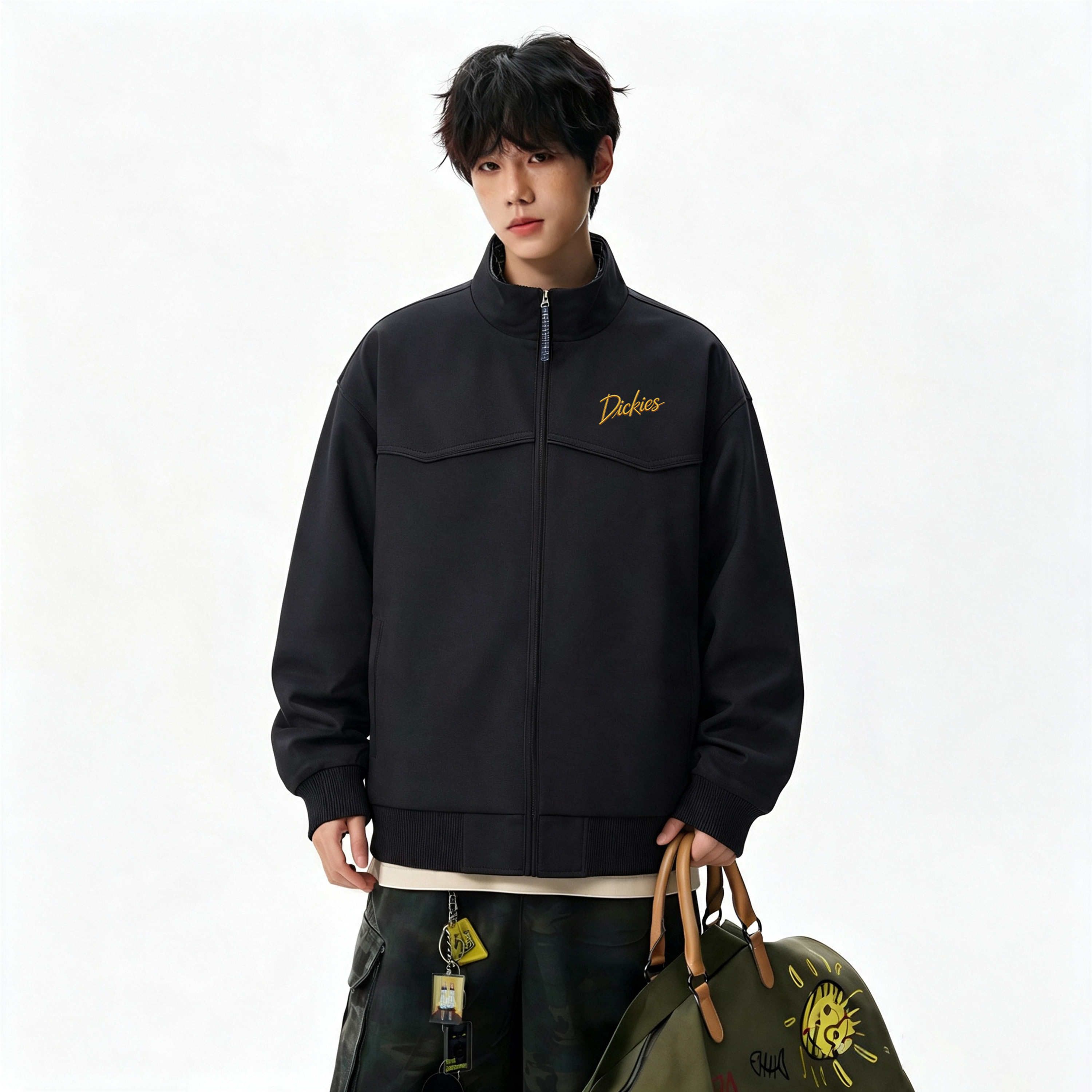 Куртка Dickies Logo (черно-белая) — фото 3