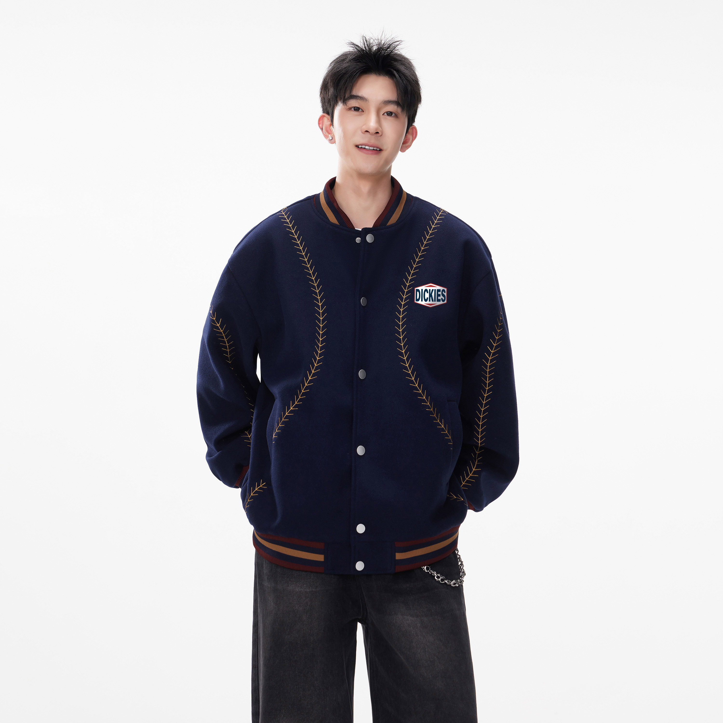 Куртка Dickies Logo (черно-белая) — фото 4