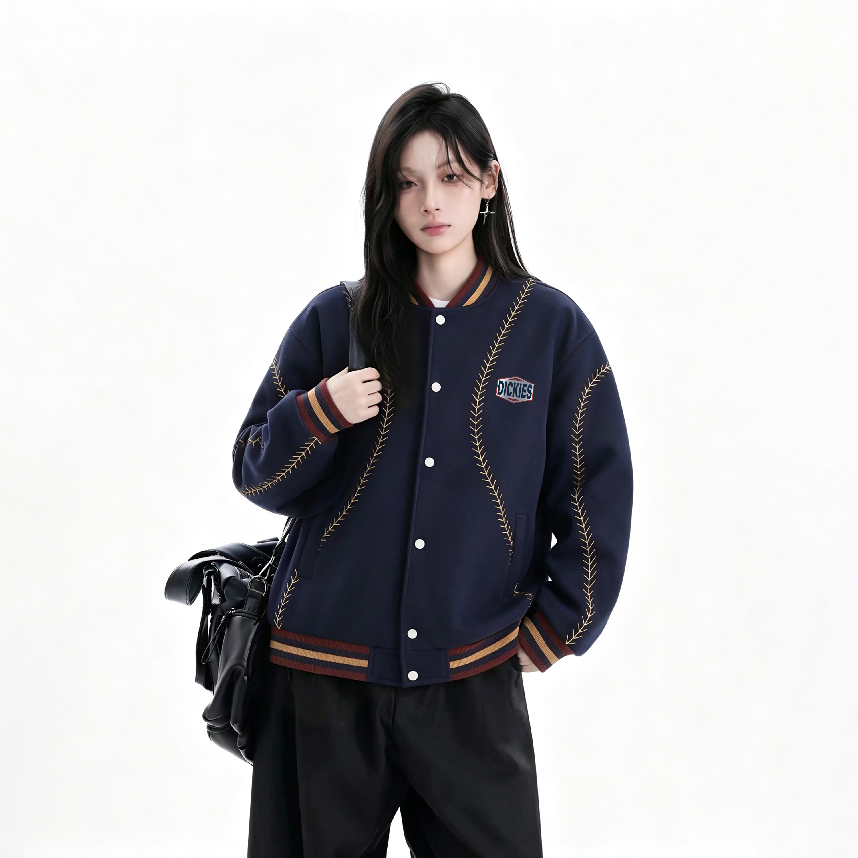 Куртка Dickies Logo (черно-белая) — фото 3