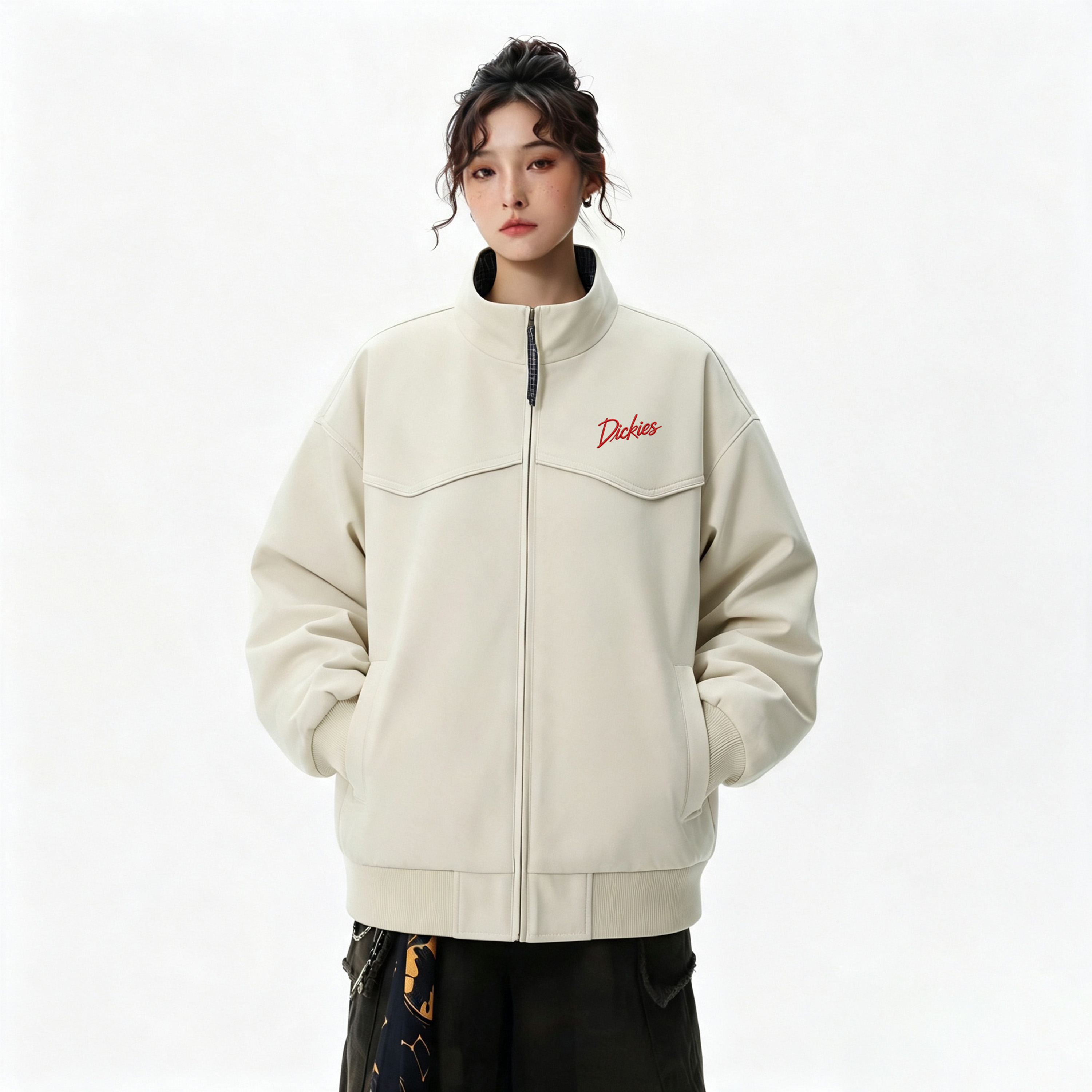 Куртка Dickies Logo (черно-белая) — фото 6