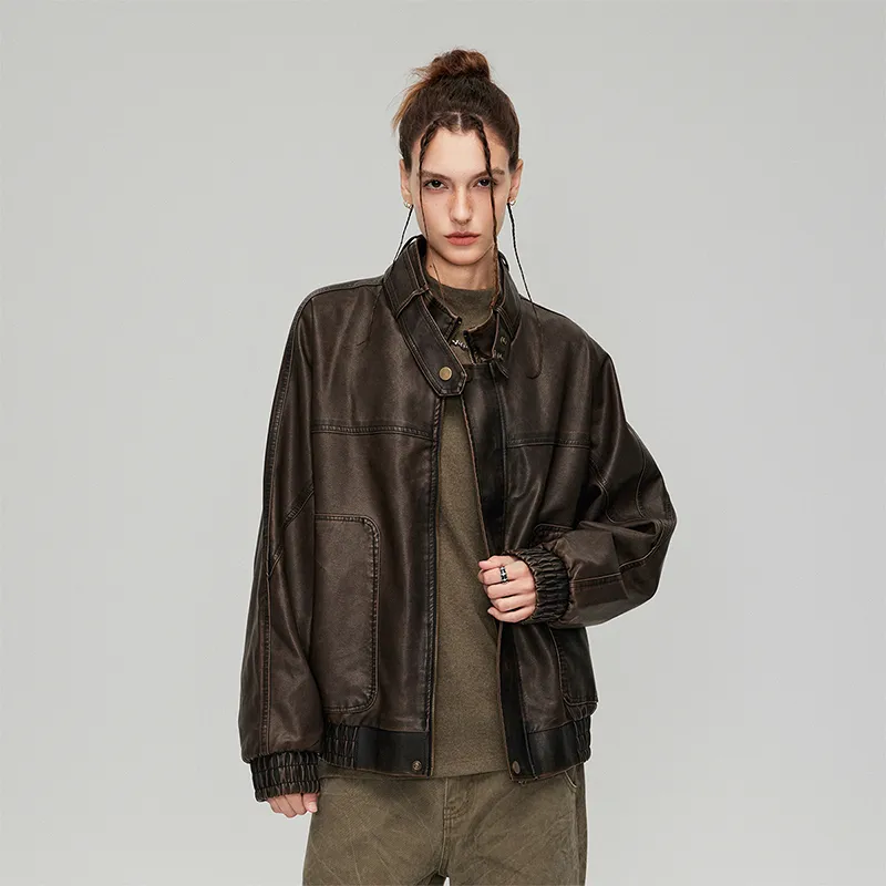 GTRG Leather Jacket Unisex Dark Brown