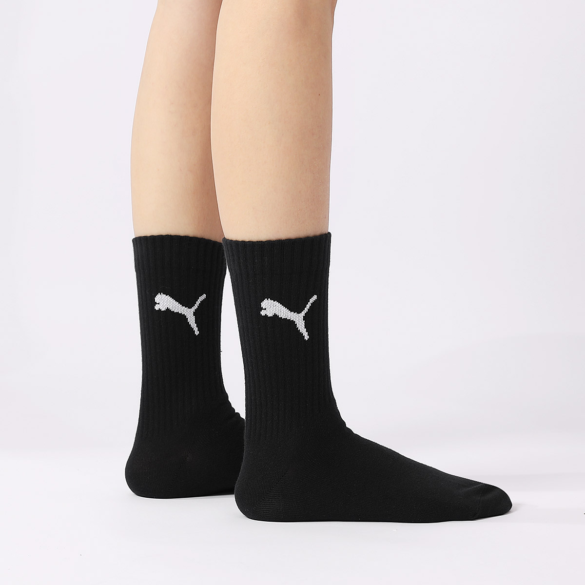 PUMA Knee High Socks Unisex 3 Pack Black