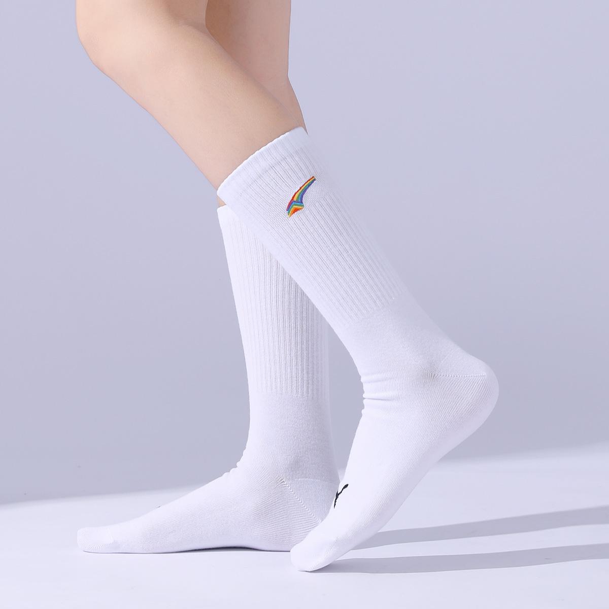 PUMA Knee High Socks Unisex 3 Pack White