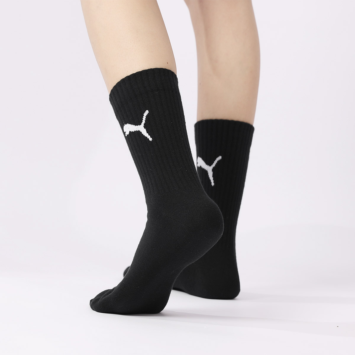 PUMA Knee High Socks Unisex 3 Pack Black