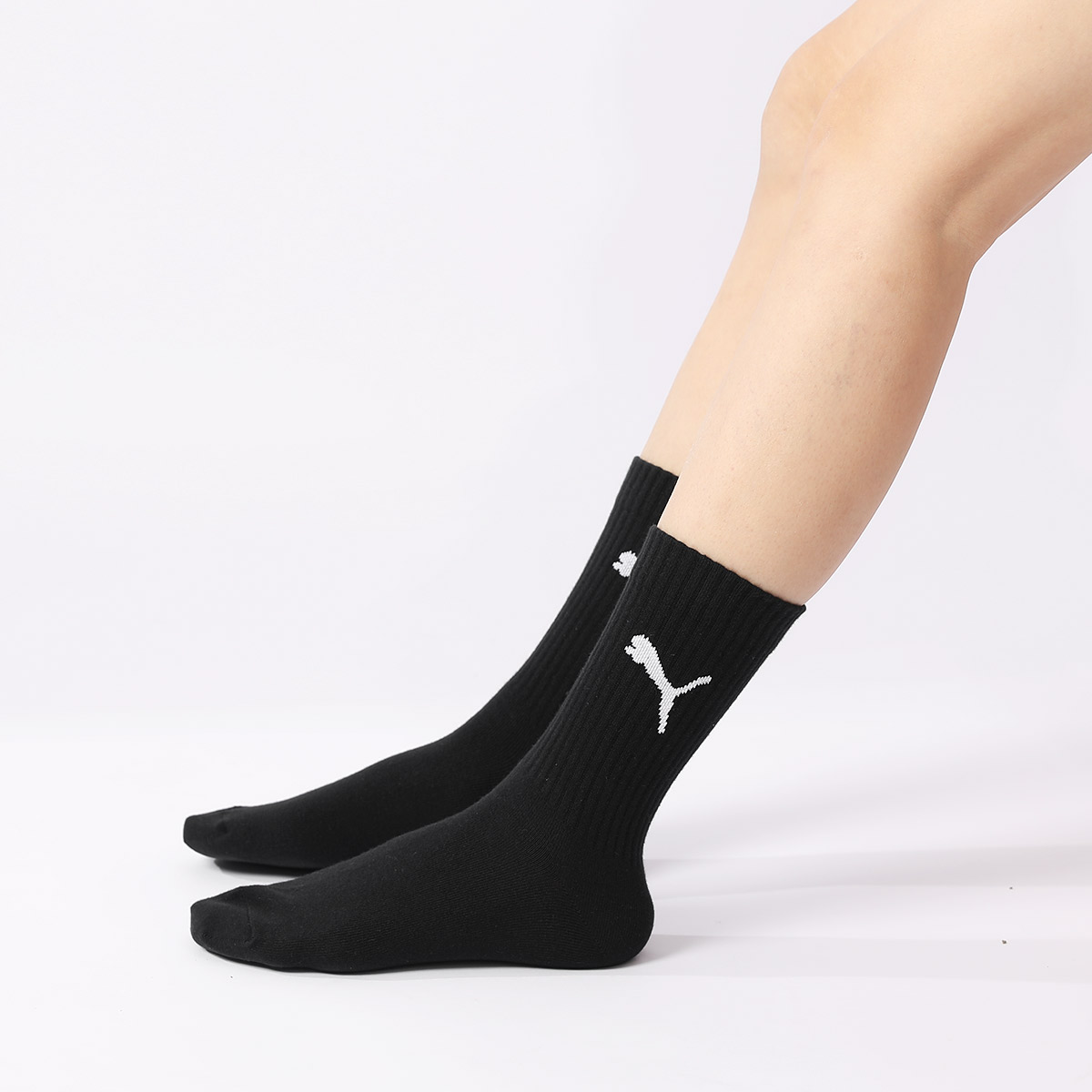 PUMA Knee High Socks Unisex 3 Pack Black