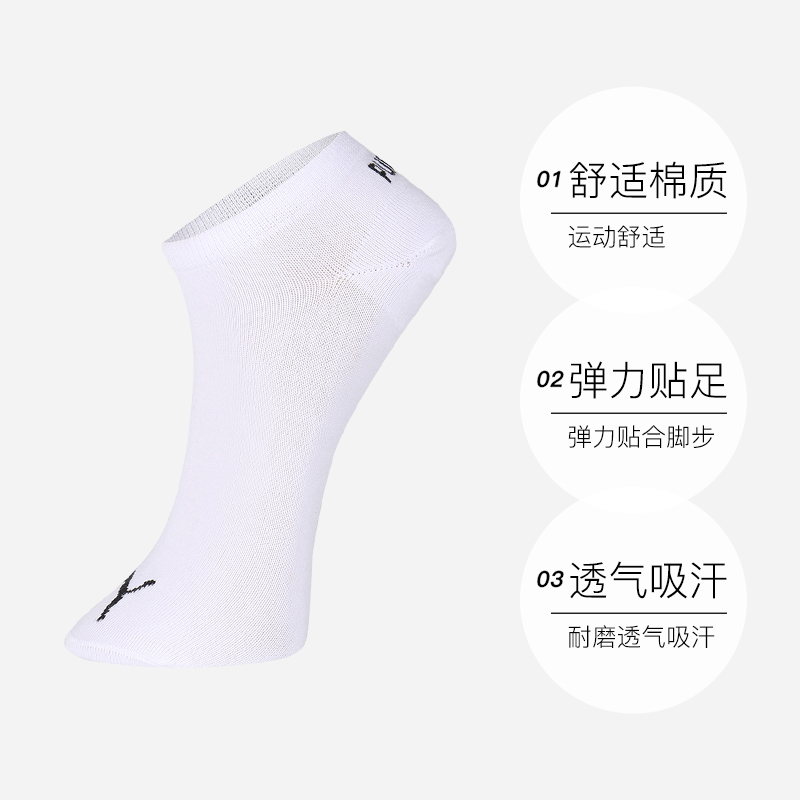 PUMA Ankle Socks Men’s 3 Pack White