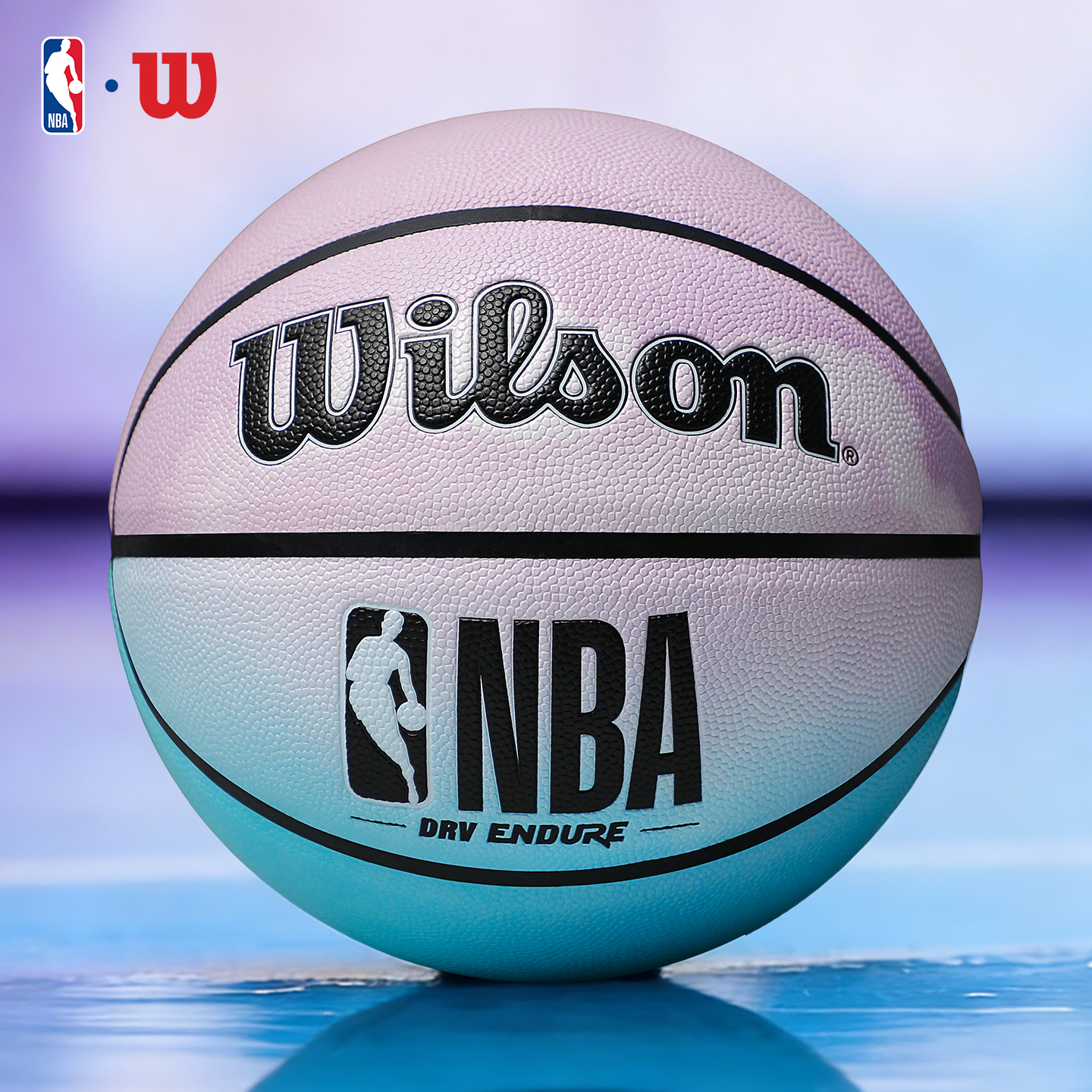 Wilson NBA PU Basketball Pink Blue Size 7 Ball Training Unisex China Mainland Version