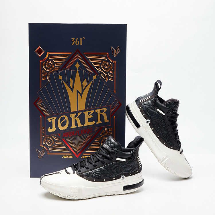 361° Joker Nikola Jokić The Legend Basketball Shoes Men’s High Top Obsidian Black/Feather White