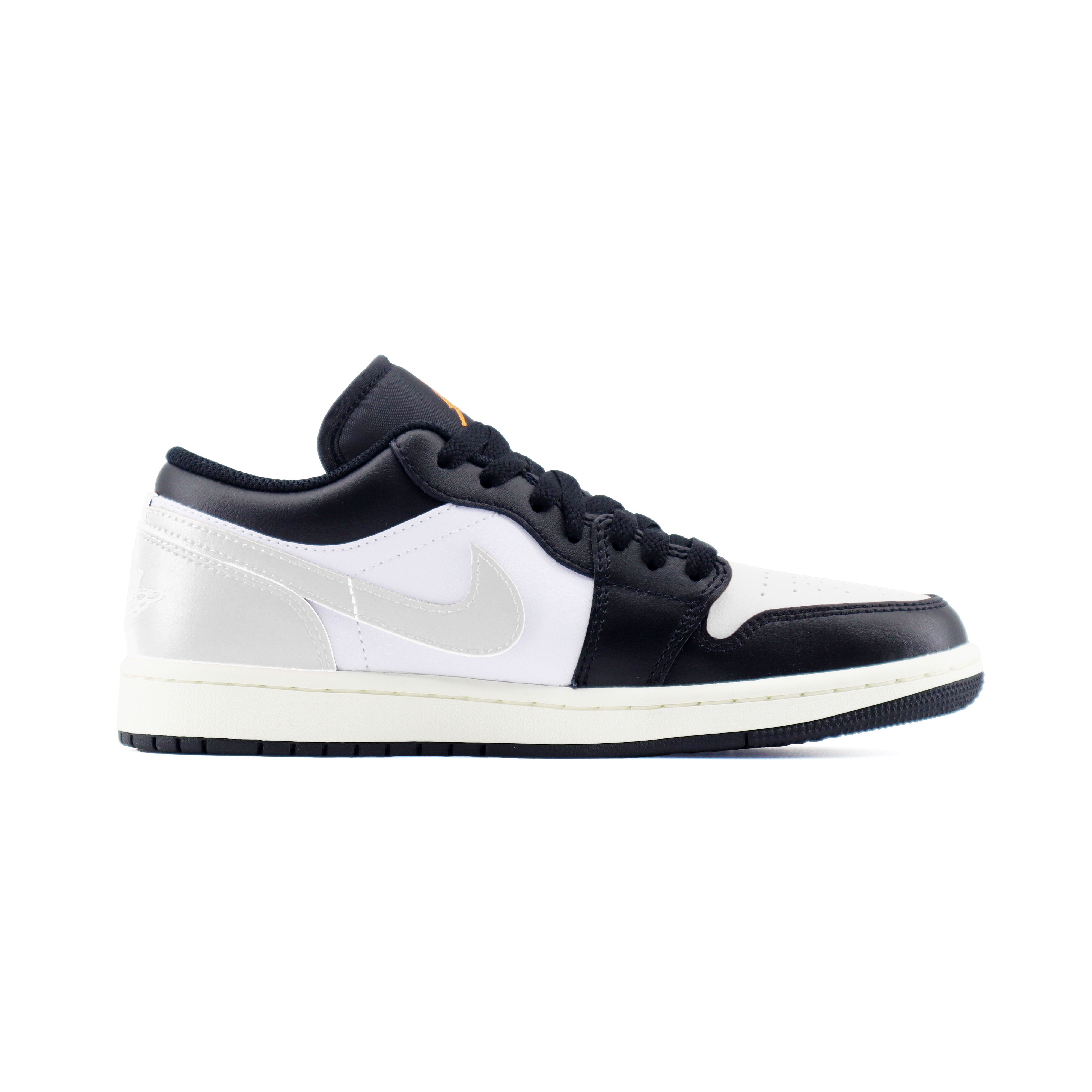 Jordan Air Jordan 1 Abrasion Resistant Low top Vintage Basketball Shoes Unisex Black Silver