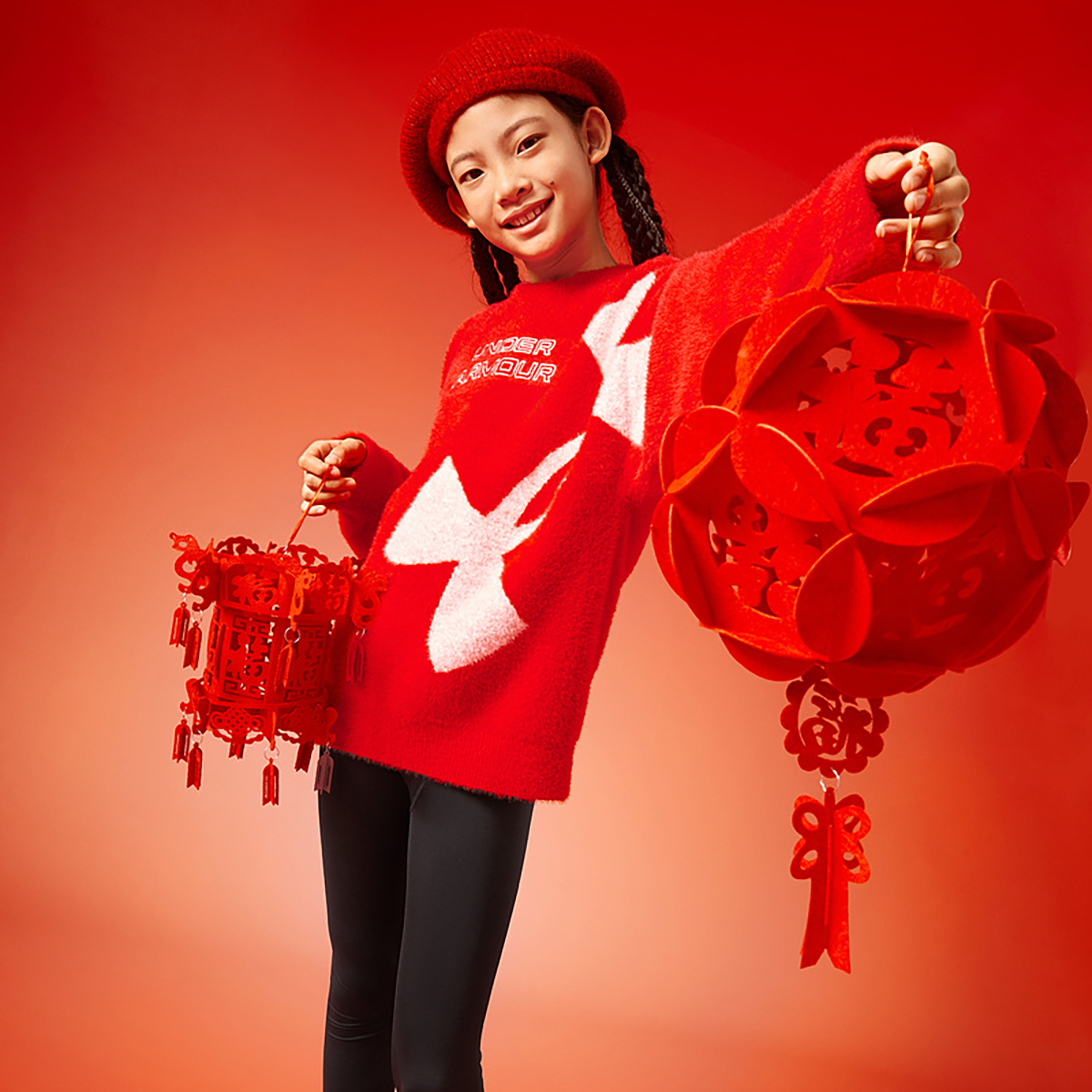 Свитер Under Armour Under Armour CNY (красно-черный) — фото 9